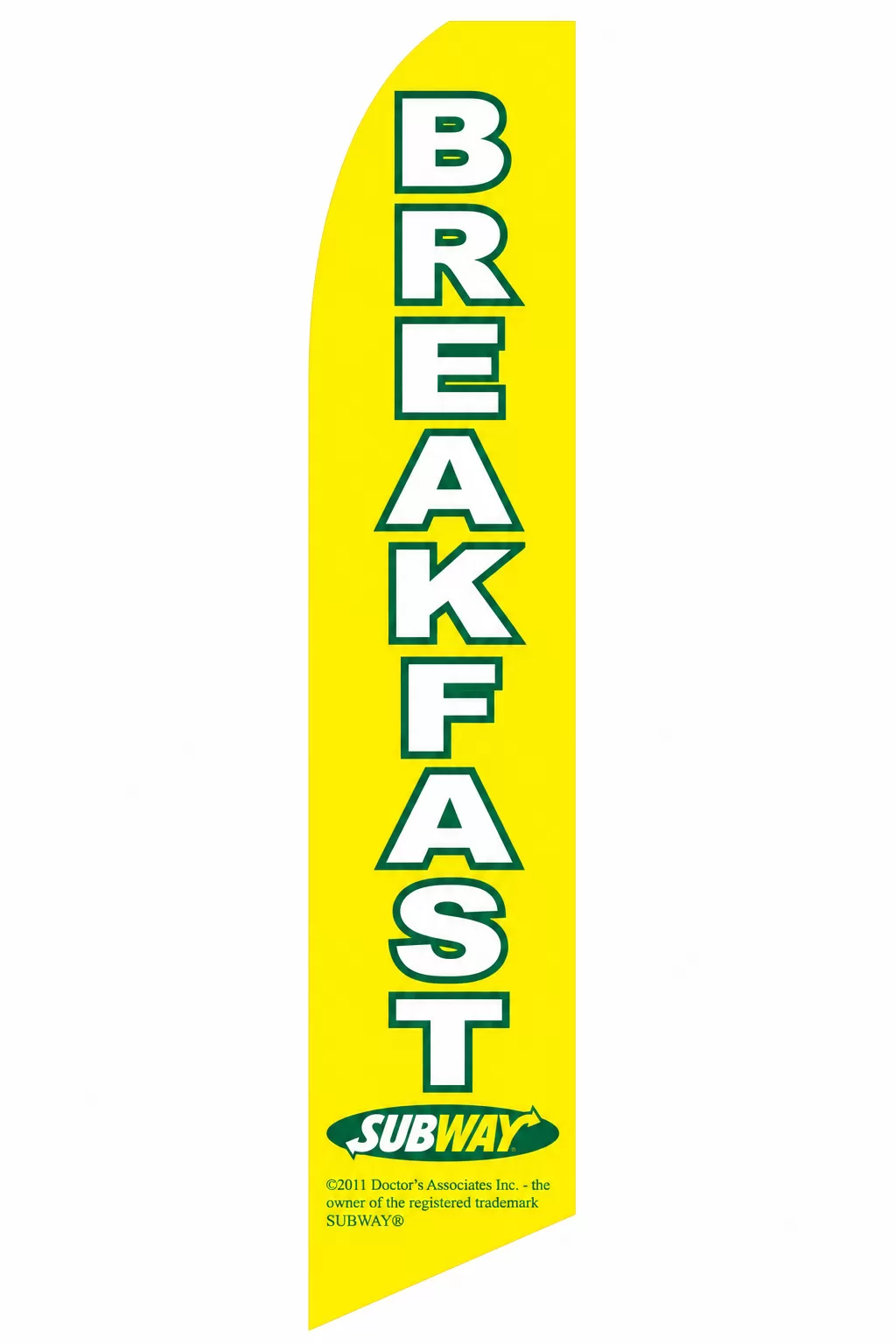 Subway Breakfast swooper feather flag, design SF-1841