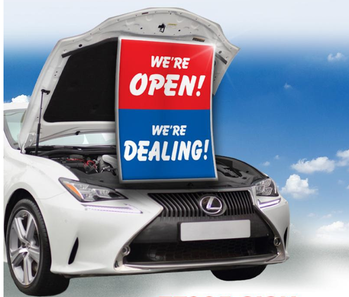 We`re Open, We`re Dealing Under The Hood Sign #905-sign
