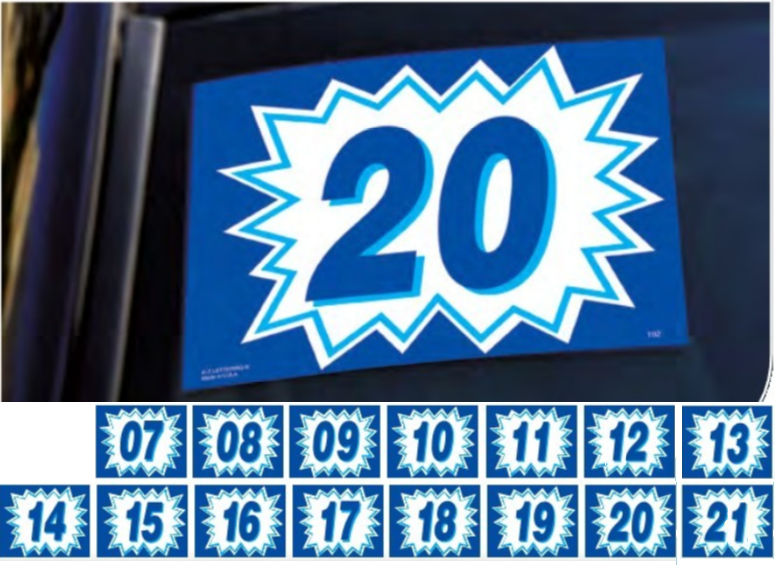 Vinyl Highlights Burst Model Years Sign #192
