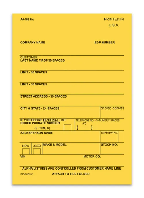 Plain Permanent Adhesive Vehicle Deal Labels #8102 product preview