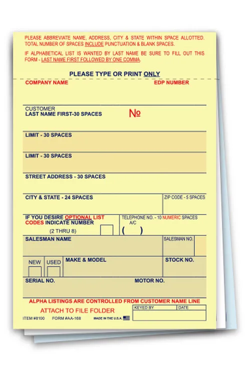 Plain Vehicle Deal Labels #8100 product preview