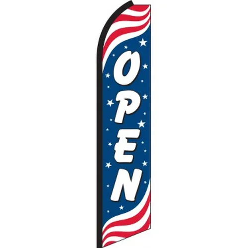 Patriotic Open Swooper Feather Flag