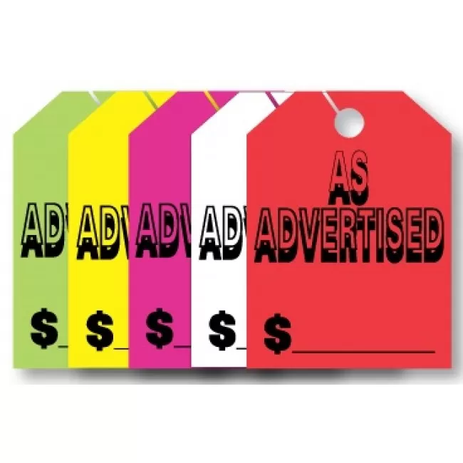Mirror Hang Tags - As Advertised #7508