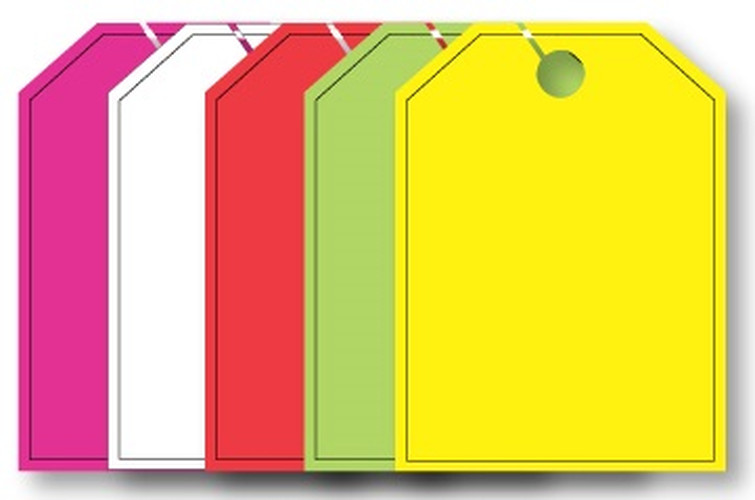 Mirror Hang Tags - Blank With Black Border