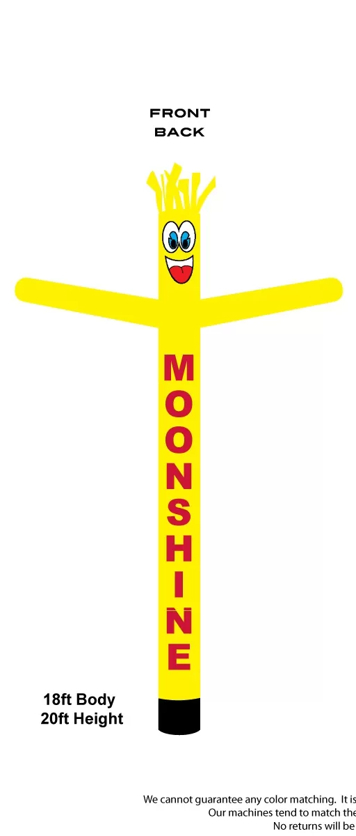 custom yellow moonshine air dancer
