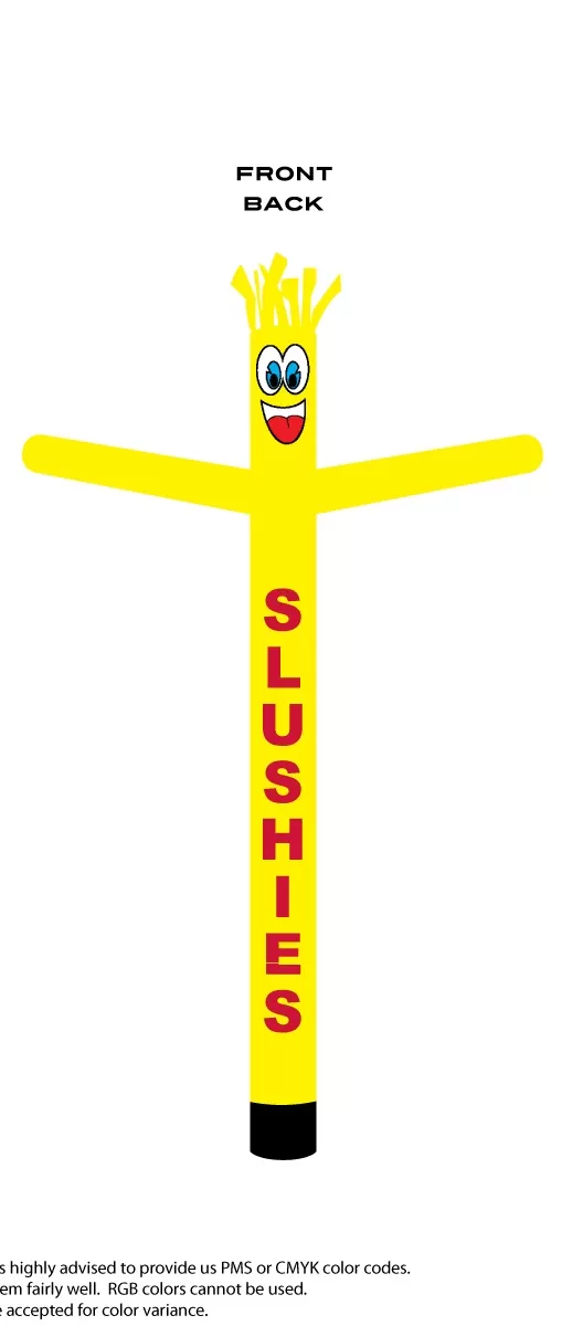 custom yellow slushies air dancer