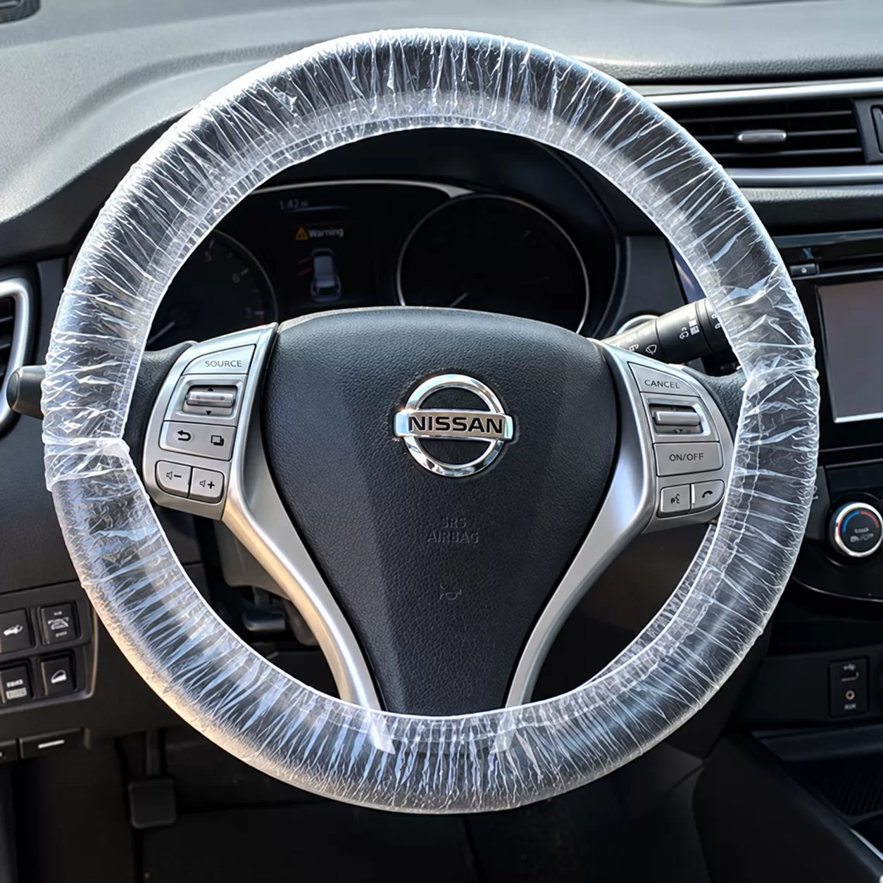 Translucent elastic plastic steering wheel cover