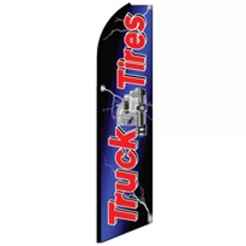 Truck Tires King Size vertical swooper feather flag, SF-K494