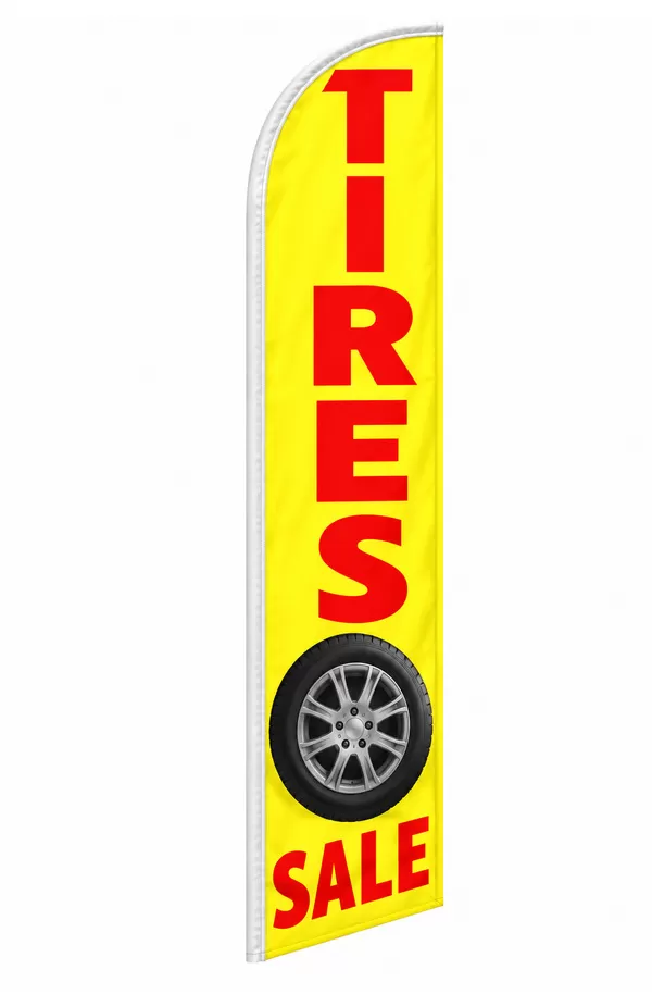 Tires Sale King Size vertical swooper feather flag, SF-K491