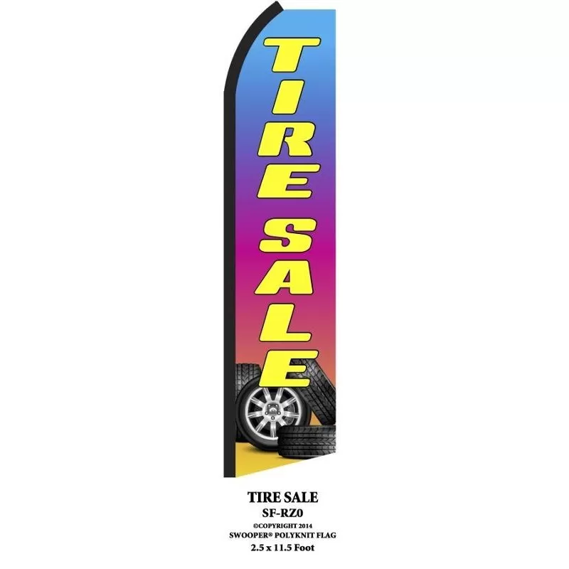 Tire Sale vertical swooper feather flag, SF-RZ0