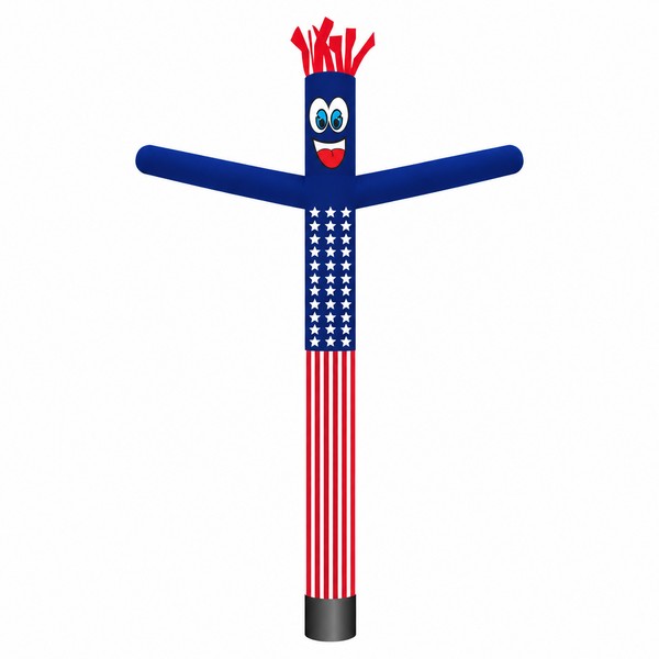 American flag-themed 18-foot inflatable air dancer tube man