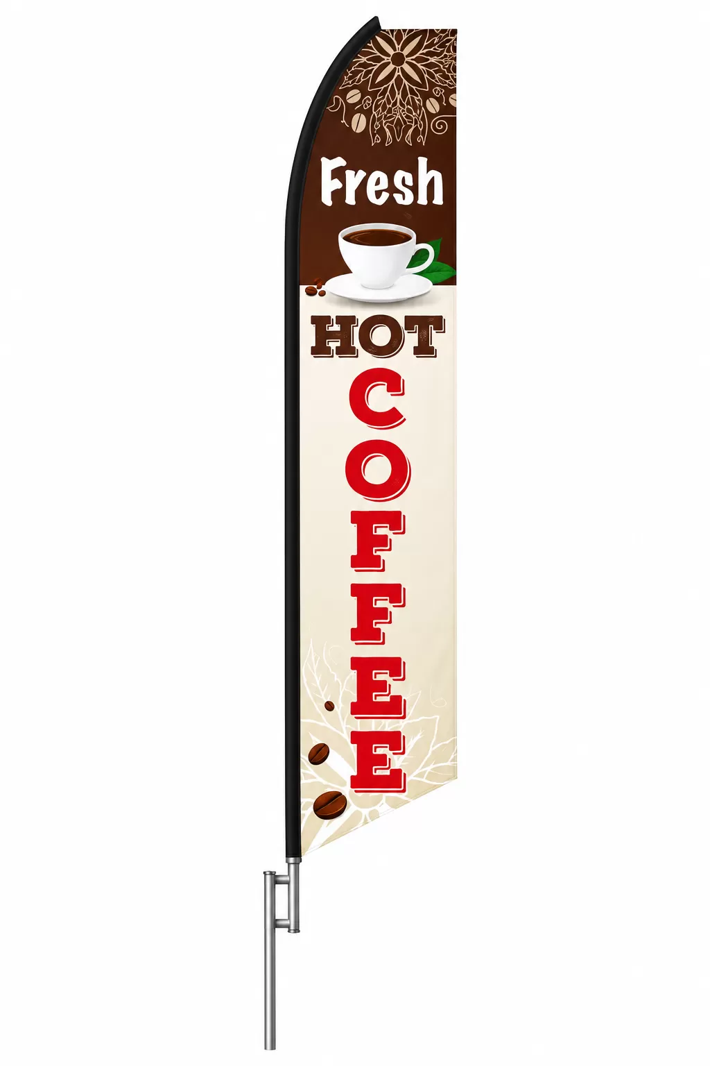 Fresh Hot Coffee swooper feather flag, design SF2368