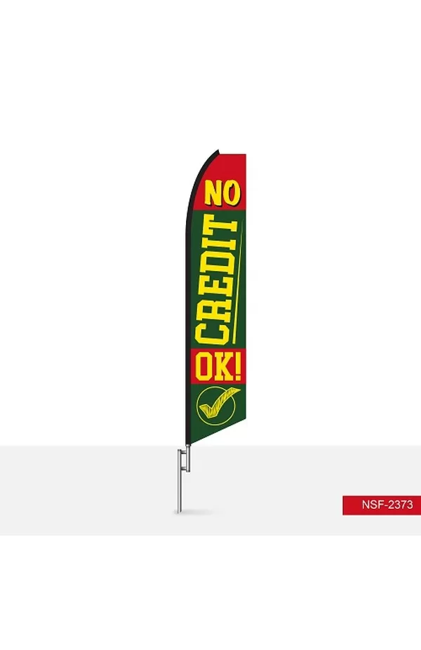 No Credit OK vertical swooper feather flag, SF2373