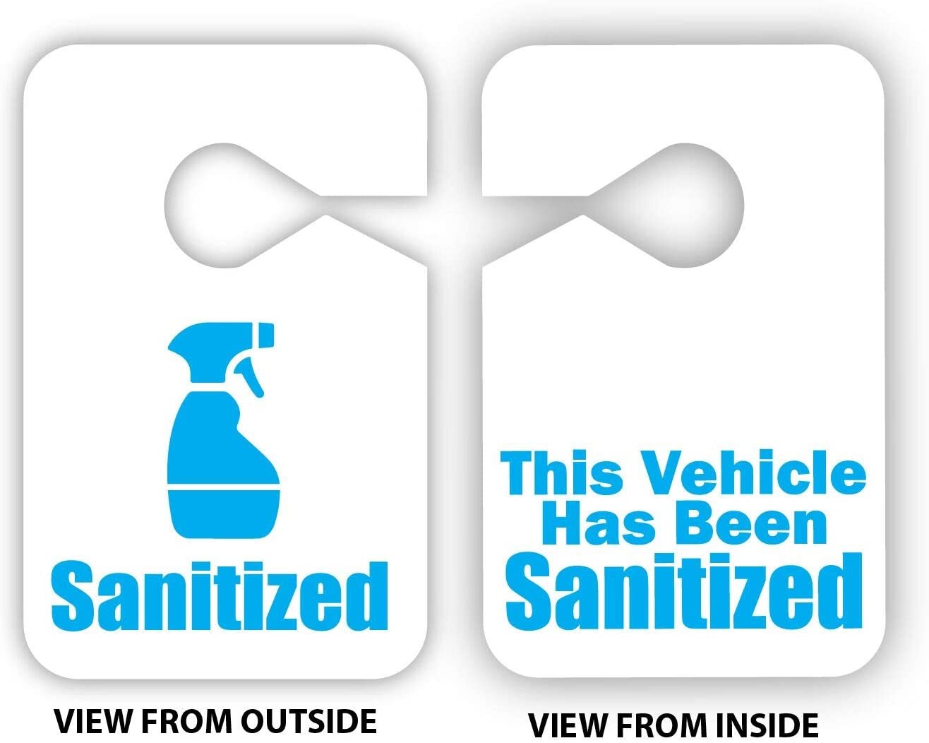 Sanitized Vehicle Mirror Hang Tags - Pkg Of 50