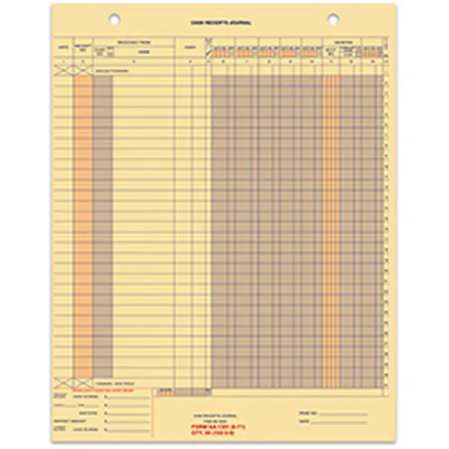 Cash Receipt Journal AA-1301 Buff product preview