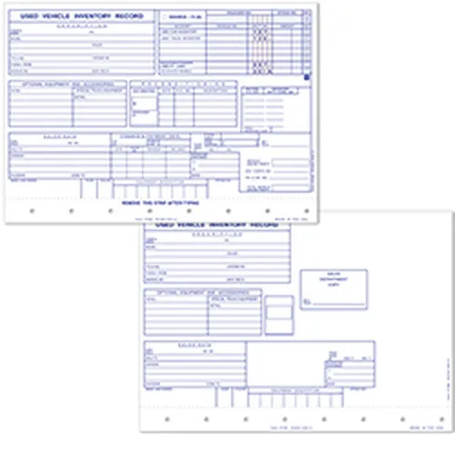 Used Vehicle Records DUAS-305-2 product preview