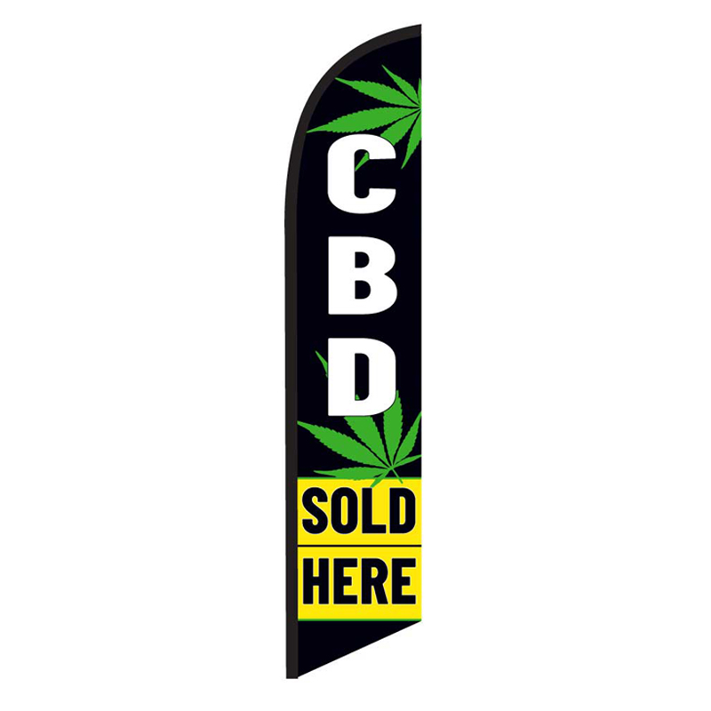 CBD Sold Here feather flag