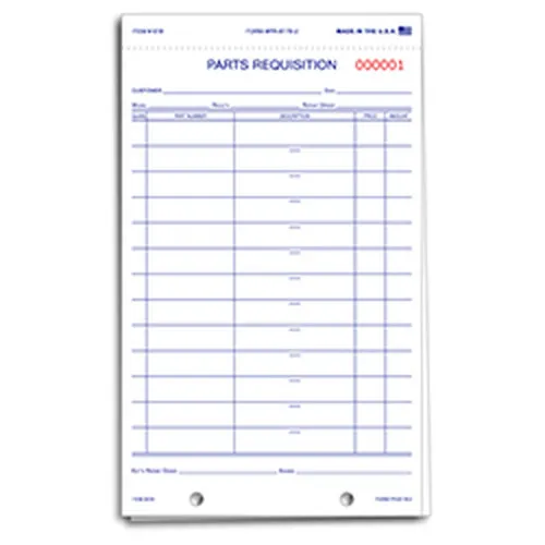 Parts Requisition Forms PR-8178-2 product preview