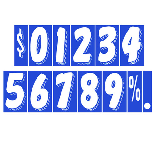 Windshield Pricing 71/2 inch Numbers EZ189