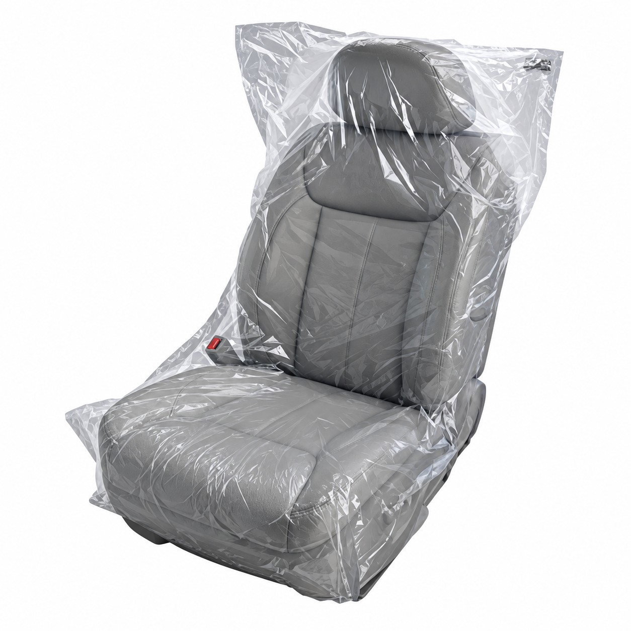 Slip-N-Grip heavy-duty disposable plastic cover fitted over a vehicle seat