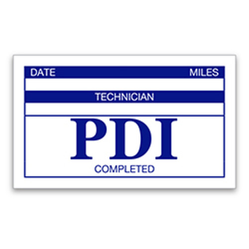 STATIC CLING REMINDERS - P.D.I. COMPLETED BOX OF 100