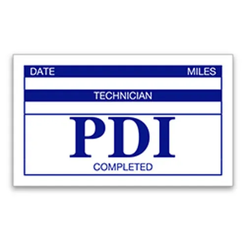 STATIC CLING REMINDERS - P.D.I. COMPLETED BOX OF 100