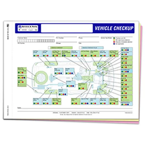 CHRYSLER MULTI-POINT VEHICLE CHECKUP - 3 PART - QTY. 250