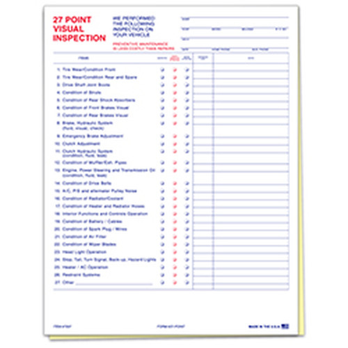 27-Point Vehicle Inspection Forms product preview