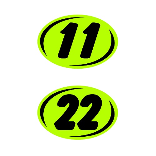 Bold Year Model Signs Black And Chartreuse Ez226-c