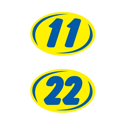Bold Year Model Signs Blue & Yellow Ez226-b