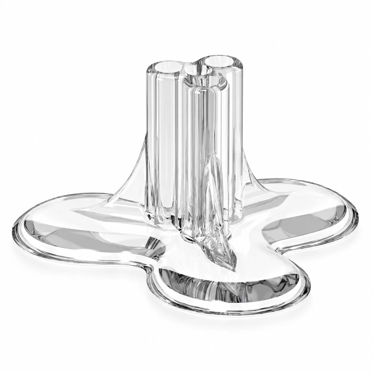 Clear PermaShine tabletop bracket with four upright stem sockets and a shaped base