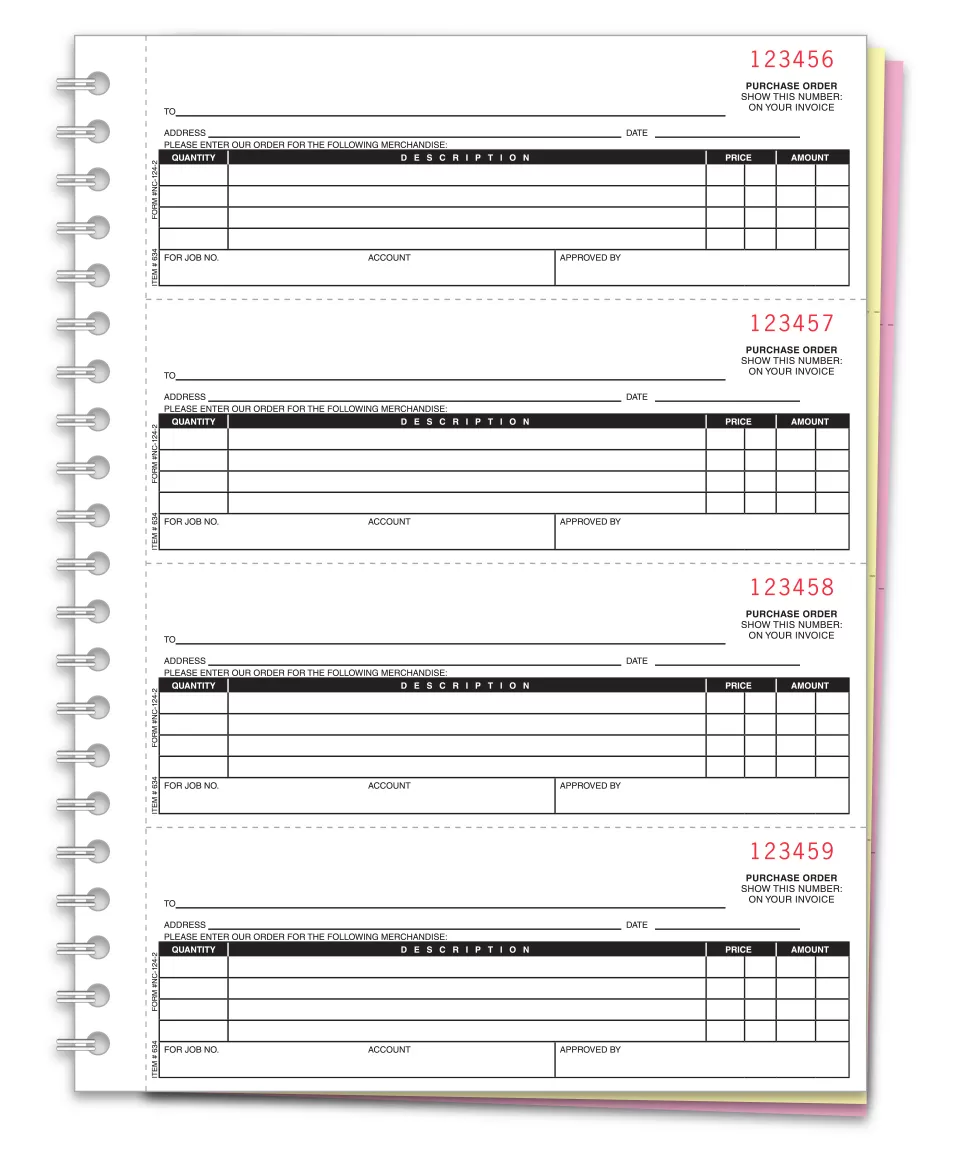 Purchase Order Book - 2 Part, 200 Per Book - # 634