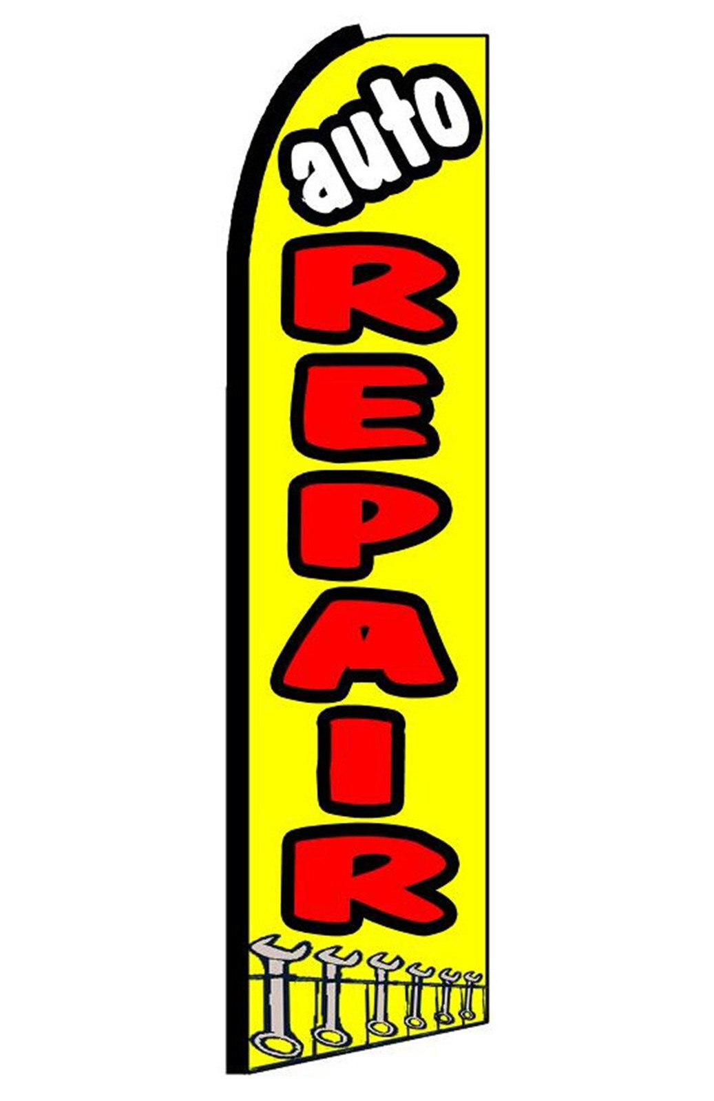 Auto Repair vertical swooper feather flag, K445