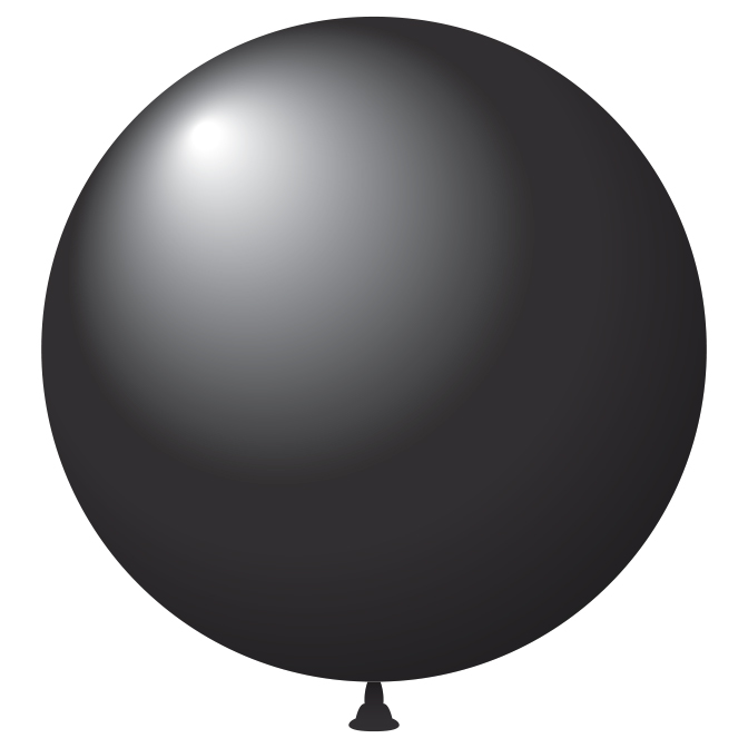 Crystal black 17-inch latex balloon