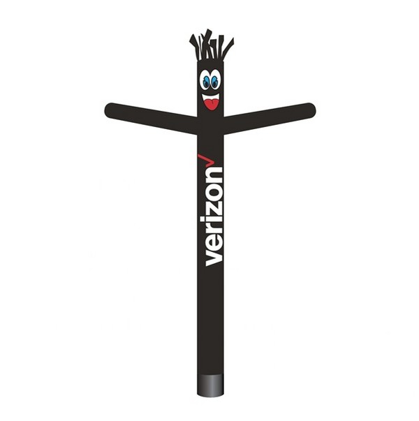 Black Verizon inflatable tube man, 20-foot installed height