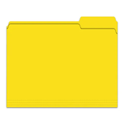 Yellow File-Right file folder with a top tab