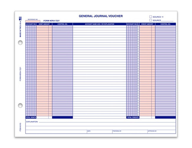 General Journal Voucher ERA-7221 product preview