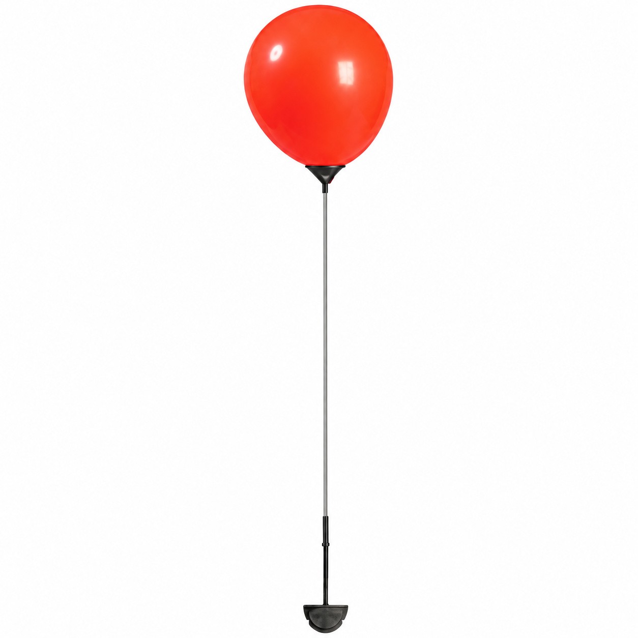 Car window holder for displaying a latex balloon without helium