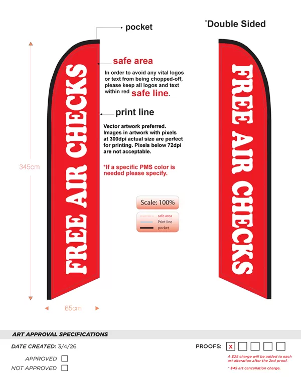 Free Air Checks - Custom Double-sided Feather Flag - Nsfb-style