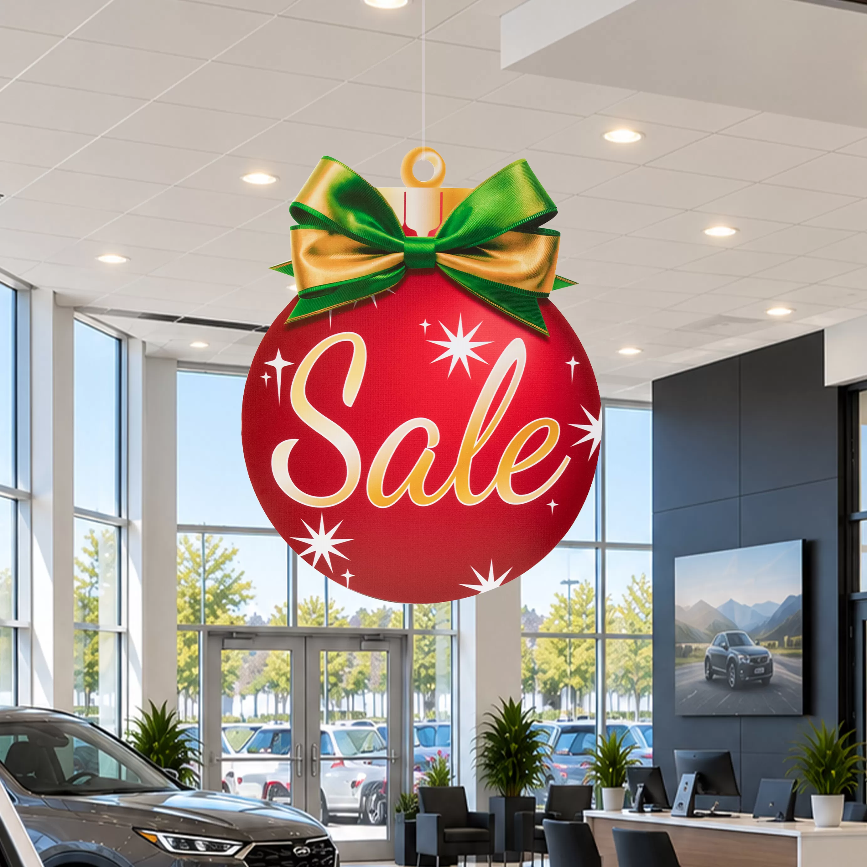 NEW Hanging Ornament Display Red