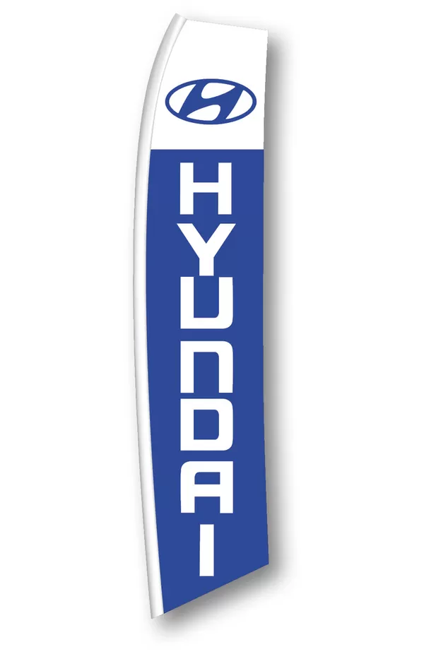 Hyundai vertical swooper feather flag, SW-HY